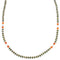 Multicolor Sterling Silver American Indian Navajo Bead Necklace AX88888