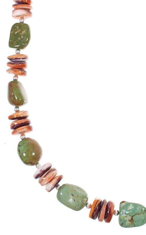 Multicolor Navajo Sterling Silver Bead Necklace AX88930