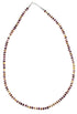 Purple And Orange Oyster Shell Silver Navajo Indian Bead Necklace YX89382