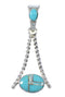 Southwest Turquoise Opal Authentic Sterling Silver Pendant RX89436