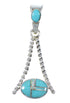 Southwest Turquoise Opal Authentic Sterling Silver Pendant RX89436