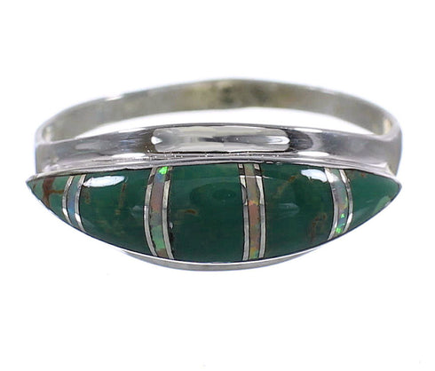 Turquoise Opal Sterling Silver Southwest Ring Size 6-1/2 QX88788