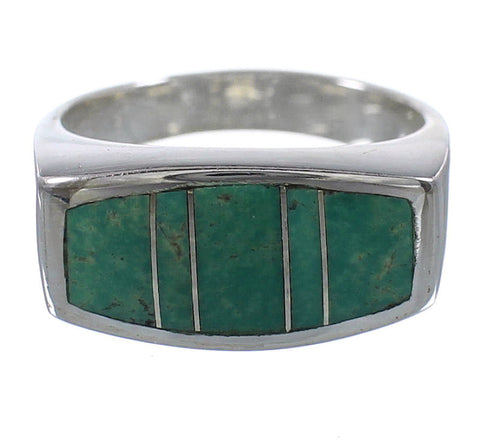 Turquoise Southwest Authentic Sterling Silver Ring Size 6-3/4 QX86583