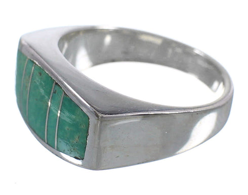 Turquoise Southwestern Sterling Silver Ring Size 6-1/2 QX86580