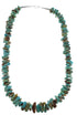Sterling Silver Kingman Turquoise Southwest Bead Necklace AX91346