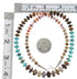 Navajo Multicolor Authentic Sterling Silver Bead Necklace RX91580