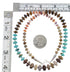 Navajo Multicolor Genuine Sterling Silver Bead Necklace RX91579