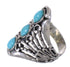 Silver Southwest Turquoise Ring Size 4-3/4 QX87202