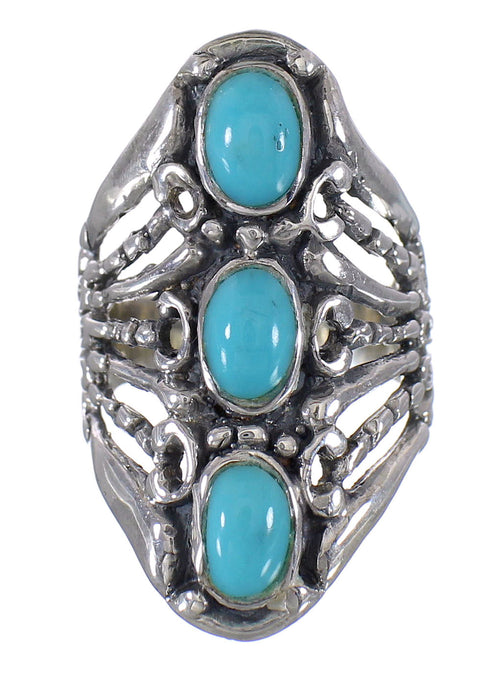 Turquoise Silver Southwest Ring Size 5-3/4 QX87237