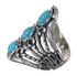 Turquoise Sterling Silver Southwestern Ring Size 7-1/4 QX87241
