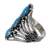 Turquoise Southwestern Authentic Sterling Silver Ring Size 8-1/2 QX87422
