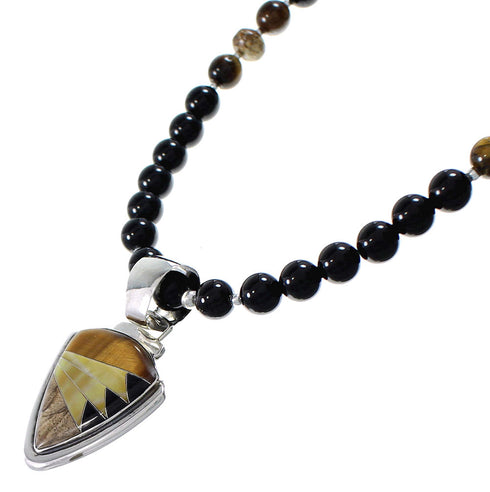 Southwest Multicolor Genuine Sterling Silver Necklace Set AX93911