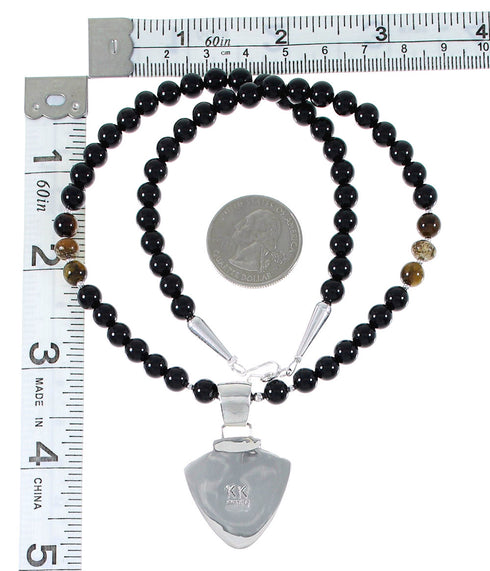 Southwest Multicolor Genuine Sterling Silver Necklace Set AX93911