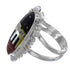 Sterling Silver Native American Pueblo Design Multicolor Silver Ring Size 6 FX93673