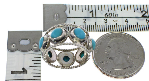 Silver Turquoise Southwest Ring Size 5-1/4 YX94081