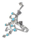 Sterling Silver And Turquoise Southwestern Ring Size 8-1/4 YX94097