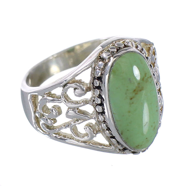Authentic Sterling Silver Southwest Turquoise Ring Size 6-1/2 RX94057