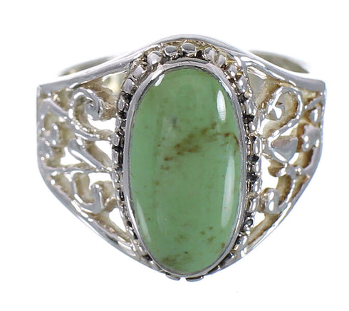 Authentic Sterling Silver Southwest Turquoise Ring Size 6-1/2 RX94057