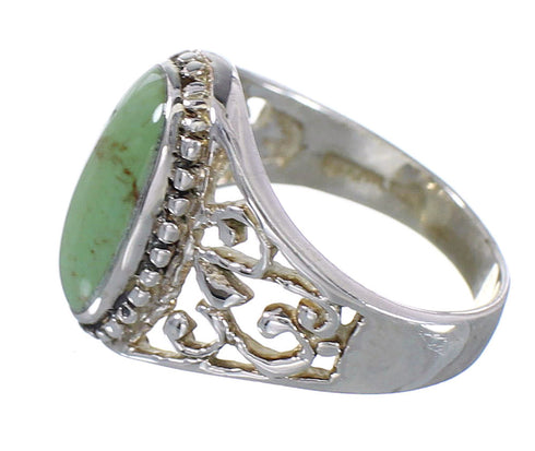 Authentic Sterling Silver Southwest Turquoise Ring Size 6-1/2 RX94057
