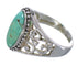 Southwest Turquoise Genuine Sterling Silver Ring Size 8-3/4 RX94061