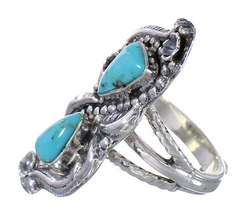 Turquoise Authentic Sterling Silver Southwest Ring Size 5-3/4 RX94113