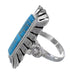 Authentic Sterling Silver Turquoise Inlay Ring Size 8-1/4 FX93704
