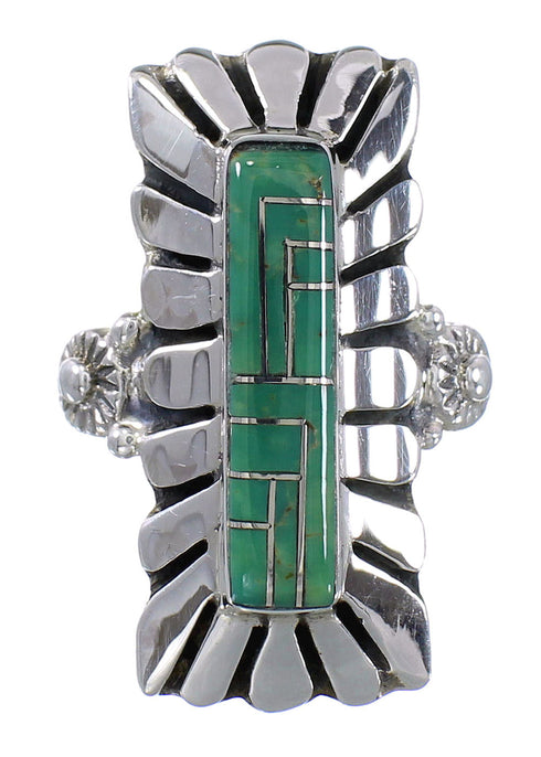 Sterling Silver Turquoise Southwestern Ring Size 4-1/2 AX94076