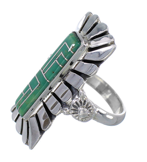 Sterling Silver Turquoise Southwestern Ring Size 4-1/2 AX94076