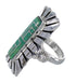 Sterling Silver Turquoise Southwestern Ring Size 4-1/2 AX94076