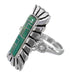 Sterling Silver Southwest Turquoise Inlay Ring Size 8 AX94086