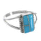 Turquoise Inlay Southwest Sterling Silver Ring Size 6-1/4 FX93715
