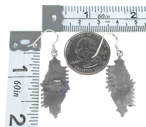 Turquoise Coral Needlepoint Water Wave Hook Dangle Earrings PX33007