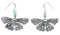 Southwest Multicolor Sterling Silver Butterfly Hook Earrings DW73014