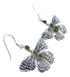 Southwestern Multicolor Sterling Silver Butterfly Earrings DW73017