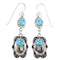 Multicolor Silver Native American Village Design Earrings YS67111