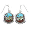 Multicolor Native American Design Sterling Silver Earrings YS67113