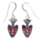 Sterling Silver And Multicolor Arrowhead Earrings EX32701