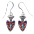 Sterling Silver And Multicolor Arrowhead Earrings EX32701