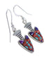 Sterling Silver And Multicolor Arrowhead Earrings EX32701