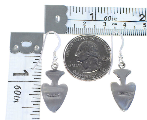 Sterling Silver And Multicolor Arrowhead Earrings EX32701