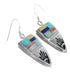 Multicolor Sterling Silver Jewelry Southwest Hook Earrings YS73235