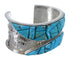 Southwest Turquoise Dragonfly Sterling Silver Cuff Bracelet CX49961