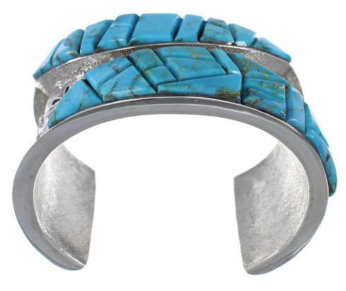Southwest Turquoise Dragonfly Sterling Silver Cuff Bracelet CX49961