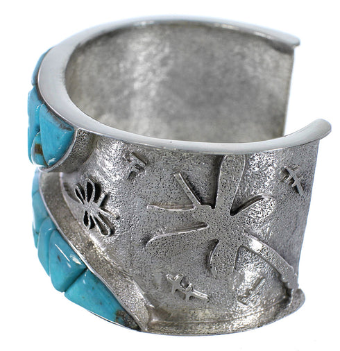 Turquoise Dragonfly Jewelry Sterling Silver Cuff Bracelet MX27126