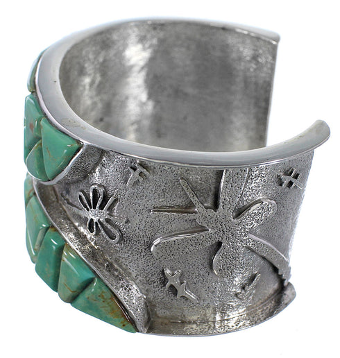 Dragonfly Sterling Silver Turquoise Jewelry Cuff Bracelet MX27136
