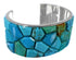 Sterling Silver Turquoise Inlay Southwest Cuff Bracelet FX27328