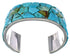 Turquoise Inlay Southwest Silver Cuff Bracelet FX27349
