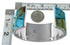 Turquoise Inlay Southwest Silver Cuff Bracelet FX27349