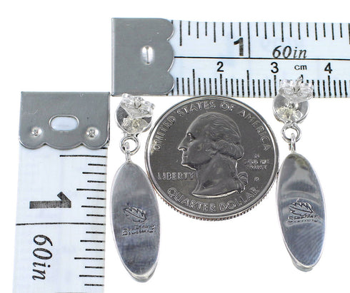 Southwest Post Dangle Multicolor Sterling Silver Earrings BW63102