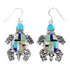 Turquoise Multicolor Inlay Turtle Hook Dangle Earrings AX23800